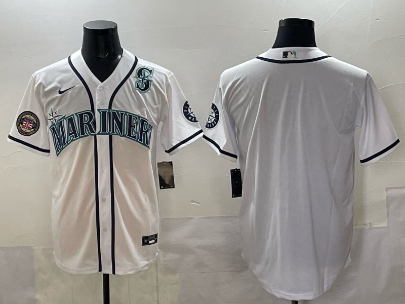 Men Seattle Mariners blank white MLB 2025 Nike jersey 004->seattle mariners->MLB Jersey